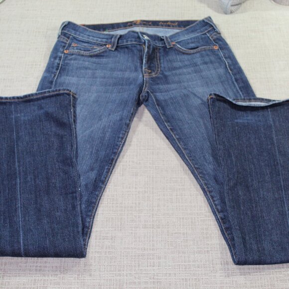 Vintage Y2K 7 for All Mankind Size 26x33 Bootcut Jeans - Picture 1 of 4